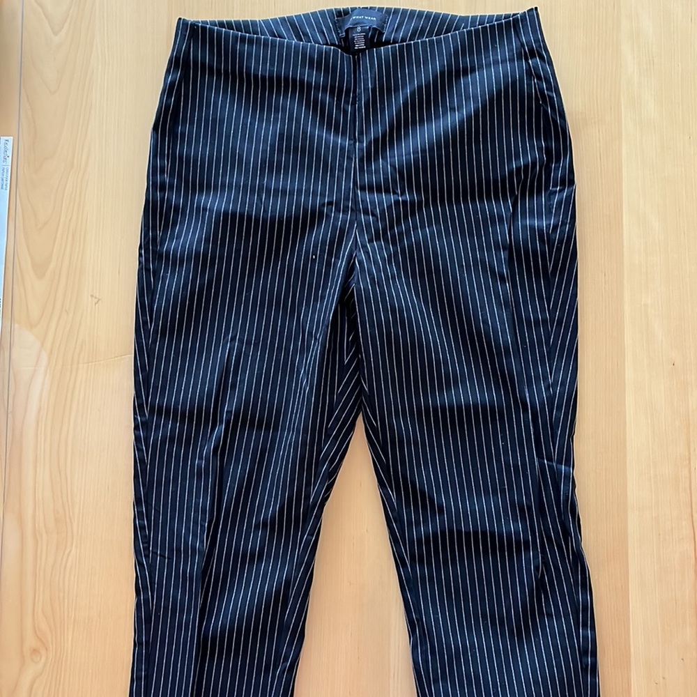 Who What Wear black and white striped skinny pant